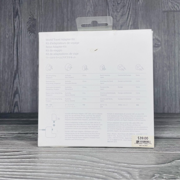 Apple world traveler adapter kit for I phone accessories 4 adapters as shown - Picture 2 of 5